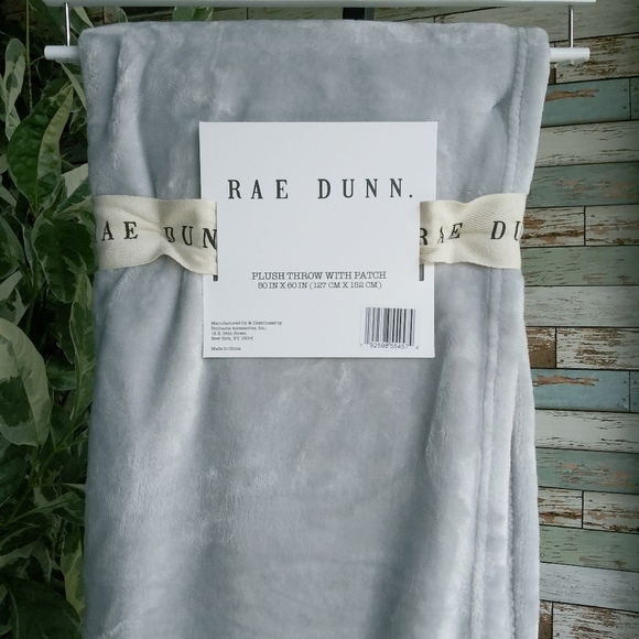 NWT Rae Dunn Grey Blessed Throw - Picture 3 of 5